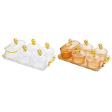 Maxbell Dried Fruit Snack Serving Plate Candy Nuts Dish with Lid for Party Appetizer cleat