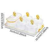Maxbell Dried Fruit Snack Serving Plate Candy Nuts Dish with Lid for Party Appetizer cleat