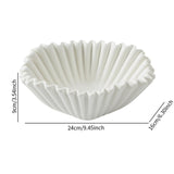 Maxbell Ceramic Ruffle Decorative Bowl Serving Bowl for Wedding Living Room Entryway Matte white