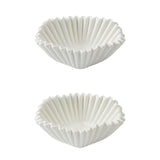 Maxbell Ceramic Ruffle Decorative Bowl Serving Bowl for Wedding Living Room Entryway Matte white