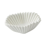 Maxbell Ceramic Ruffle Decorative Bowl Serving Bowl for Wedding Living Room Entryway Matte white