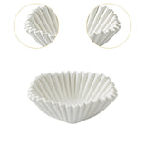 Maxbell Ceramic Ruffle Decorative Bowl Serving Bowl for Wedding Living Room Entryway Matte white
