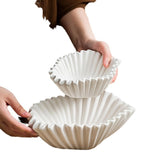 Maxbell Ceramic Ruffle Decorative Bowl Serving Bowl for Wedding Living Room Entryway Matte white