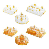 Maxbell Dried Fruit Plate Appetizer Serving Tray for Living Room Holiday Dining Room 4 grid clear