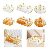 Maxbell Dried Fruit Plate Appetizer Serving Tray for Living Room Holiday Dining Room 4 grid clear