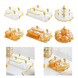 Maxbell Dried Fruit Plate Appetizer Serving Tray for Living Room Holiday Dining Room 4 grid clear