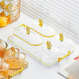 Maxbell Dried Fruit Plate Appetizer Serving Tray for Living Room Holiday Dining Room 6 grid clear