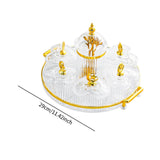 Maxbell Dried Fruit Plate Appetizer Serving Tray for Living Room Holiday Dining Room Round clear