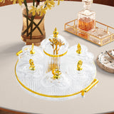 Maxbell Dried Fruit Plate Appetizer Serving Tray for Living Room Holiday Dining Room Round clear