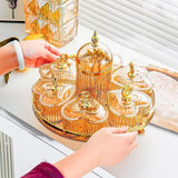 Maxbell Dried Fruit Plate Appetizer Serving Tray for Living Room Holiday Dining Room Round amber