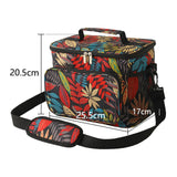 Maxbell Lunch Bag with Handle 10L Insulated Picnic Bag for Travel Backpacking Hiking leaf