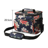 Maxbell Lunch Bag with Handle 10L Insulated Picnic Bag for Travel Backpacking Hiking leaf