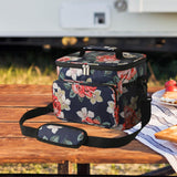 Maxbell Lunch Bag with Handle 10L Insulated Picnic Bag for Travel Backpacking Hiking flower