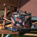 Maxbell Lunch Bag with Handle 10L Insulated Picnic Bag for Travel Backpacking Hiking flower