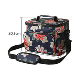 Maxbell Lunch Bag with Handle 10L Insulated Picnic Bag for Travel Backpacking Hiking flower