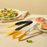 Maxbell Buffet Tongs Catering Utensil Multi Use Serving Tongs for Steak Buffet Salad S white