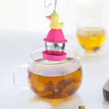 Maxbell Hanging Duck Shape Sturdy Mesh Tea Filter for Household Living Room Tea Room