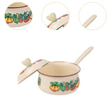 Maxbell Small Enamel Milk Pot Milk Pot Nonstick for Kitchen Induction Cooker Camping