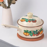 Maxbell Small Enamel Milk Pot Milk Pot Nonstick for Kitchen Induction Cooker Camping