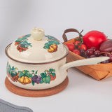 Maxbell Small Enamel Milk Pot Milk Pot Nonstick for Kitchen Induction Cooker Camping