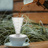 Maxbell Pour over Coffee Maker Multipurpose Coffee Dripper for Travel Kitchen Office clear