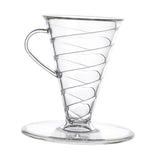 Maxbell Pour over Coffee Maker Multipurpose Coffee Dripper for Travel Kitchen Office clear