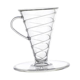 Maxbell Pour over Coffee Maker Multipurpose Coffee Dripper for Travel Kitchen Office clear