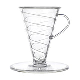 Maxbell Pour over Coffee Maker Multipurpose Coffee Dripper for Travel Kitchen Office clear
