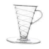 Maxbell Pour over Coffee Maker Multipurpose Coffee Dripper for Travel Kitchen Office clear