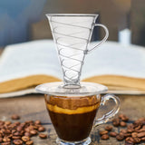Maxbell Pour over Coffee Maker Multipurpose Coffee Dripper for Travel Kitchen Office clear