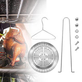 Maxbell Stainless Steel Turkey Fryer Stand Goose Chicken Rack for BBQ Camping Picnic
