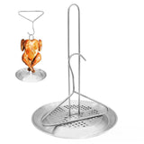 Maxbell Stainless Steel Turkey Fryer Stand Goose Chicken Rack for BBQ Camping Picnic