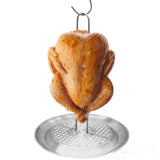Maxbell Stainless Steel Turkey Fryer Stand Goose Chicken Rack for BBQ Camping Picnic