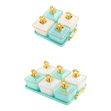 Maxbell Divided Fruit Tray Platter Candy Nut Serving Container for Living Room Fruit 2 Green 2 White