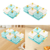 Maxbell Divided Snack Serving Bowls Candy Nut Serving Container for Party Home Fruit 2 Green 2 White