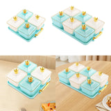 Maxbell Divided Snack Serving Bowls Candy Nut Serving Container for Party Home Fruit 2 Green 2 White