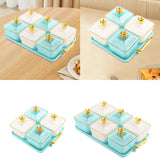 Maxbell Divided Snack Serving Bowls Candy Nut Serving Container for Party Home Fruit 2 Green 2 White