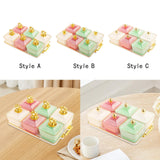 Maxbell Fruit Plate Decorative Snacks Tray Fruit Platter for Candy Dessert Chips and Style A
