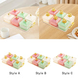 Maxbell Fruit Plate Decorative Snacks Tray Fruit Platter for Candy Dessert Chips and Style A