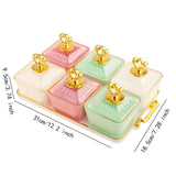 Maxbell Fruit Plate Decorative Snacks Tray Fruit Platter for Candy Dessert Chips and Style A