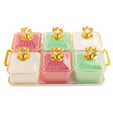 Maxbell Fruit Plate Decorative Snacks Tray Fruit Platter for Candy Dessert Chips and Style A