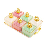 Maxbell Fruit Plate Decorative Snacks Tray Fruit Platter for Candy Dessert Chips and Style A
