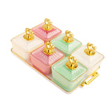 Maxbell Fruit Plate Decorative Snacks Tray Fruit Platter for Candy Dessert Chips and Style A
