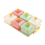 Maxbell Fruit Plate Decorative Snacks Tray Fruit Platter for Candy Dessert Chips and Style B