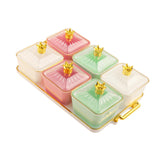 Maxbell Fruit Plate Decorative Snacks Tray Fruit Platter for Candy Dessert Chips and Style B