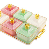 Maxbell Fruit Plate Decorative Snacks Tray Fruit Platter for Candy Dessert Chips and Style B