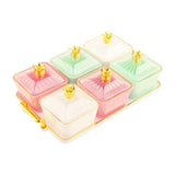 Maxbell Fruit Plate Decorative Snacks Tray Fruit Platter for Candy Dessert Chips and Style B
