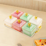 Maxbell Fruit Plate Decorative Snacks Tray Fruit Platter for Candy Dessert Chips and Style B