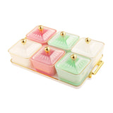 Maxbell Fruit Plate Decorative Snacks Tray Fruit Platter for Candy Dessert Chips and Style C