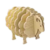 Maxbell Sheep Wooden Coaster Handcrafted Reusable Farmhouse Dining Table Decor